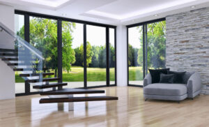 maison avec châssis aluminium